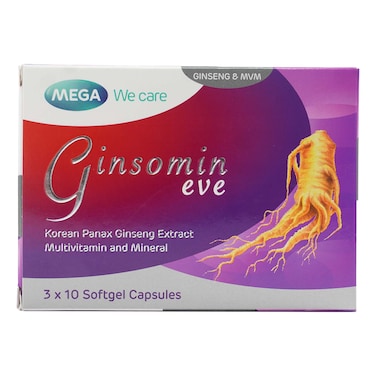 Mega Ginsomin Eve Soft Gel Caps 30S