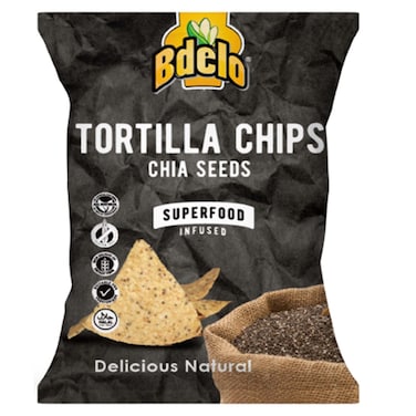 Bdelo Tortilla Chips Chia Seeds 140G