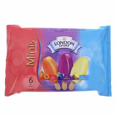 London Dairy Mini Pinnaple,Bluebberry Pinacolada 6X50Ml