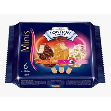 London Dairy Mini Almond Cranberry 6X60Ml