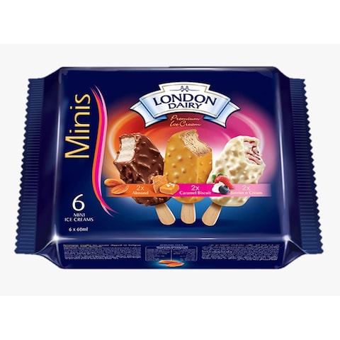 London Dairy Mini Almond Cranberry 6X60Ml