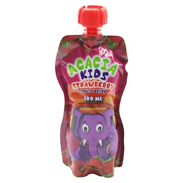 Acacia Kids Strawberry Pouch 200Ml
