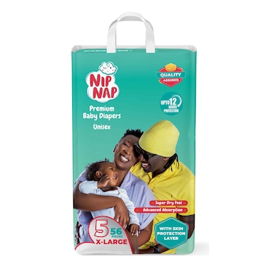 Nipnap Premium Baby Diapers Jumbo Junior 56pcs