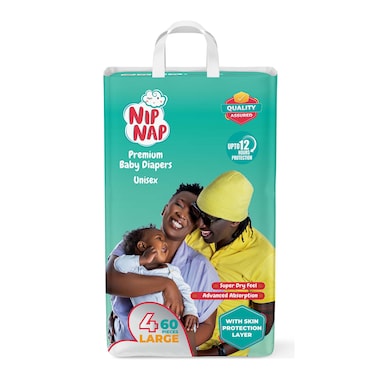 Nipnap Premium Baby Diapers Jumbo Maxi 60S