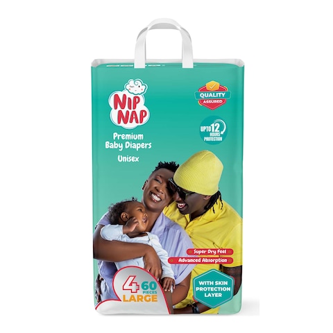 Nipnap Premium Baby Diapers Jumbo Maxi 60S