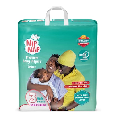 Nipnap Premium Baby Diapers Jumbo Midi 64pcs