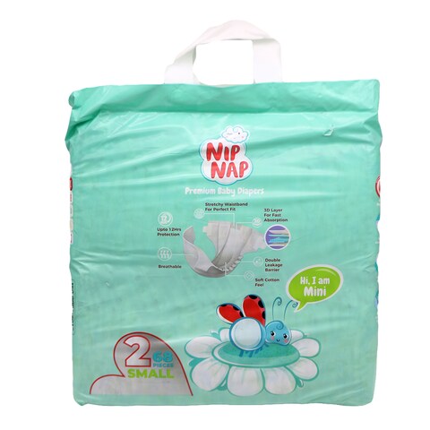 Nipnap Premium Baby Diapers Jumbo Mini 68S