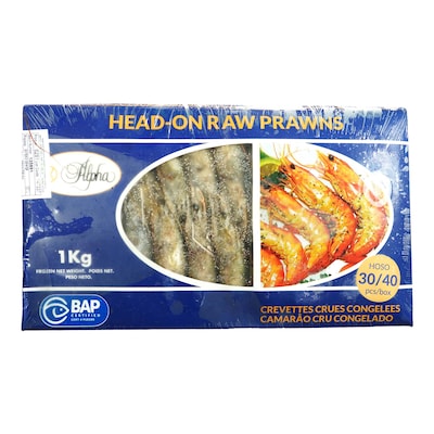 Alpha Alpha Headon Prawns 1Kg