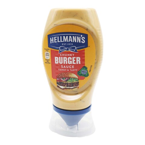 Hellman M&amp;F Chunky Burger Sauce Squezy 258G