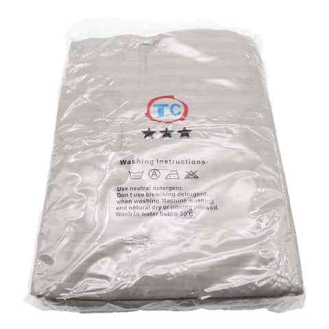 T.C 4 Pieces Bedding Set 220X240Cm Grey