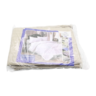 T.C 4 Pieces Bedding Set 220X240Cm Beige