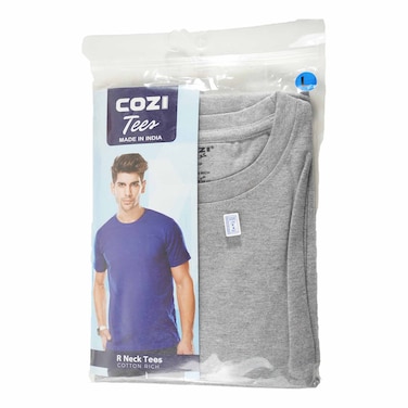 COZI MEN T-SHIRT R/NECK GREY