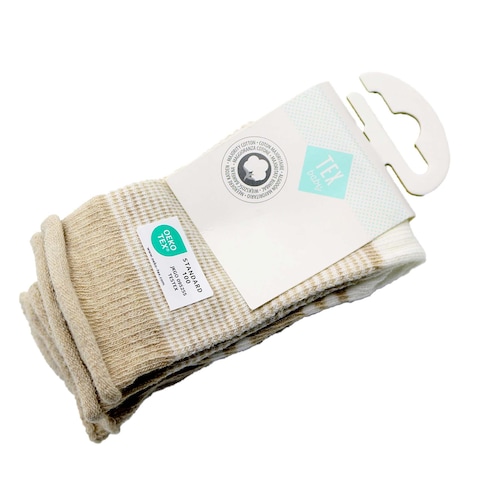 Mid Baby  Socks X2 Brown 21/23