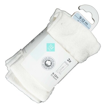 Tex Plain Cotton Tights Ecr 9/12M I512743