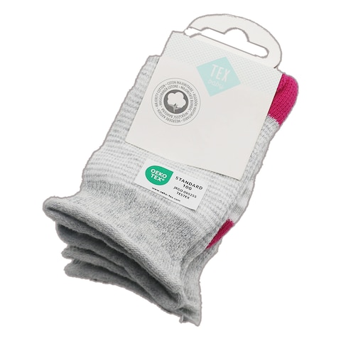 Mid Baby  Socks X2 Grey 15/17