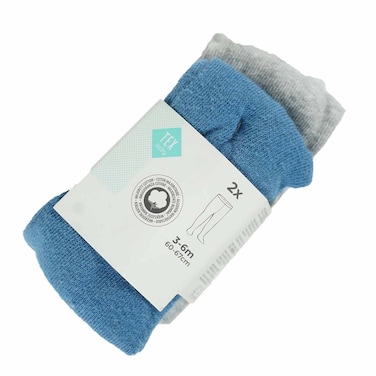 PLAIN COTN TIGHTS NVY 3/6M I512743