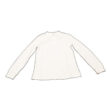 Girl Polo Pique Long Sleeved White 17/18A