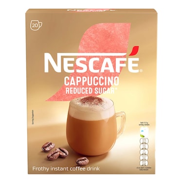 Nescafe Gold Cappuccino Reduced Sugar Coffee 12.5gx20