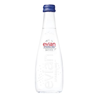 Evian Sparkling Mineral Water Glass 330Ml