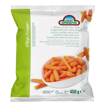 Greens Whole Carrots Extra Fine 450G
