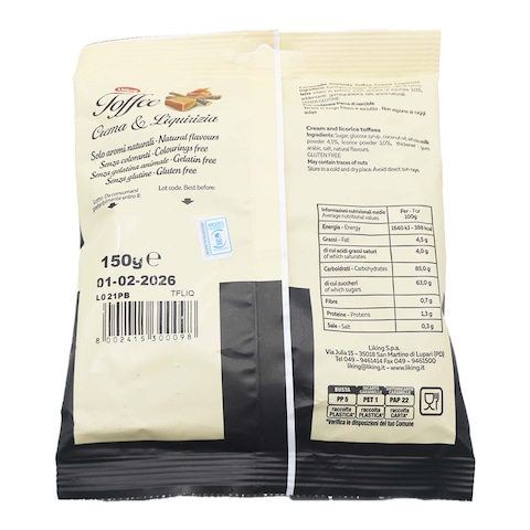 Liking Creamy Liqorice Toffees150G