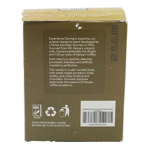 Dormans Suprema Drip Coffee Bags 6X11G