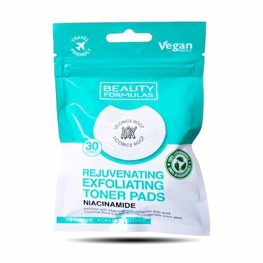 Beauty Formulas Hyaluronic Acid Exfoliating Toner Pads 30&#39;S
