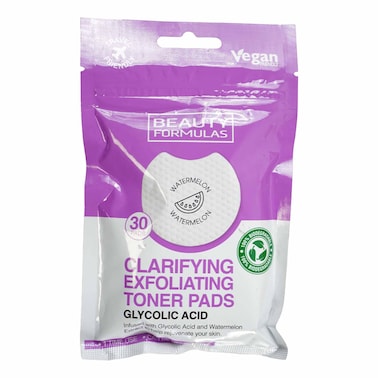 Beauty Formulas Glyconic Acid Exfoliating Toner Pads 30'S