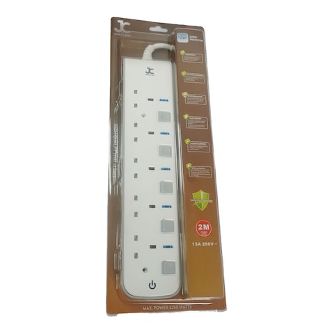 JC 5 Way Uk Extension Socket JX06