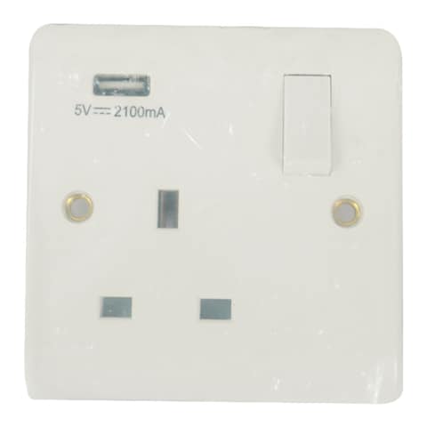 JC 13A Single Socket +Usb