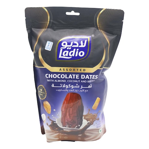 Ladio Assorted Chocolate Dates With Almond Coconut &amp; Buscuit 500G