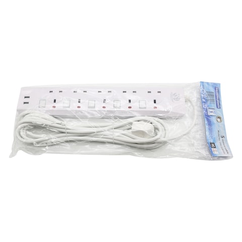 Storesome Jsb Socket 55 5Way 5M 2Usb