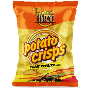 Tropical Heat Snacks Sweet Paprika Potato Crisps  50G