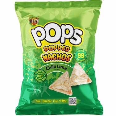 Tropical Heat Pops Chilli Lime Nachos 22G