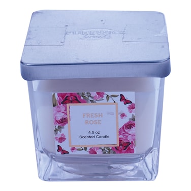 Siya 4.5 Oz Square Cndle Fresh Rose