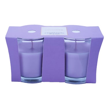 Siya 2 Pack Lavender Light Purple Candle