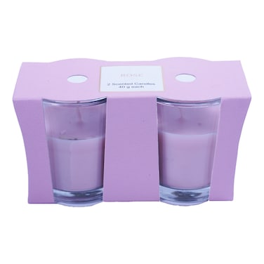 Siya 2 Pack Rose Light Pink Candle