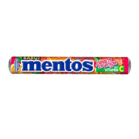 Mentos Roll Peach Orange Chewy 29G