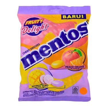 Mentos Peach Mango Bag Chewy 121.5G