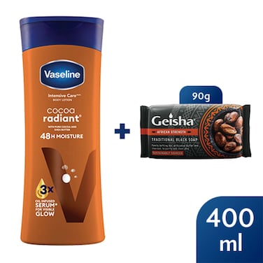 Vaseline Lotion Cocoa Radiant 400Ml/Geisha 90G