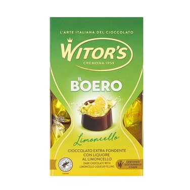 Witor&#39;s Boero Limoncello Dark Chocolate with Liqueur 145g