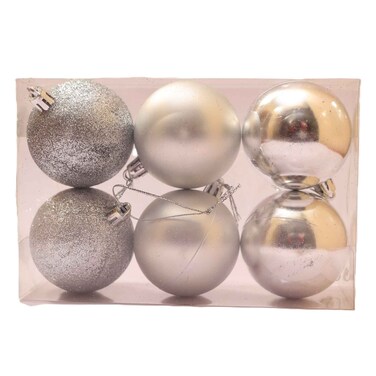 Christmas  Balls Silver 12P