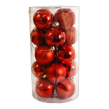 Christmas  Balls Red 24pieces