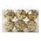 Gold 6cm Xmas Ball 6pc