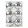 Silver 6cm Xmas Ball 6pc