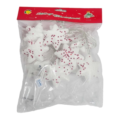 10 pieces White Star With Light Jl240233