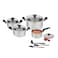 Tefal Primary 11Pieces Cookware Set Stainless Steel