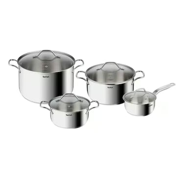 Tefal Intuition 8 Pcs Cookware Set Stainless Steel B864S874