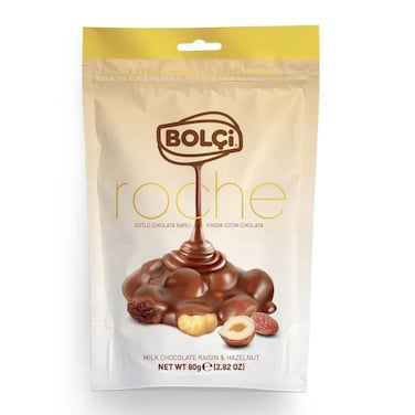 Bolci Roche Milk Chocolate Raisin &amp; Hazelnut 80G