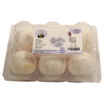 Purle Lux White Eggs 6 Pieces